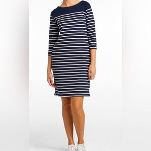 Esprit Navy and Cream Dress